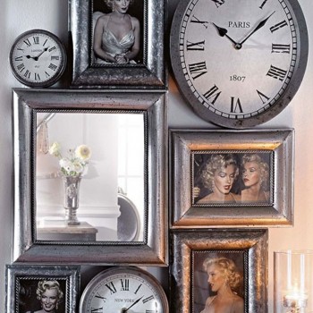 لوحه جداريه بتصميم مجموعه  بروايز وساعه متعدده ومرايا -36251