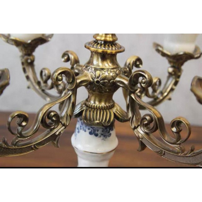 شمعدان سيراميك على الطراز الاروبي 5 اذرع 5904