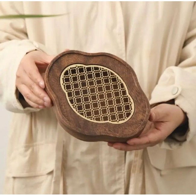 صينية شاي من الخشب الصلب وحامل وعاء L4351 صينية شاي من الخشب الصلب وحامل وعاء L4351