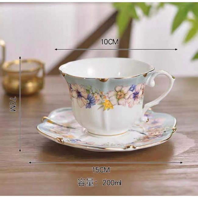 فنجان و صحن سيراميك فاخر بتصاميم الورود الريفيه5835 متوفر 5 اشكال فنجان و صحن سيراميك فاخر بتصاميم الورود الريفيه5835 متوفر 5 اشكال