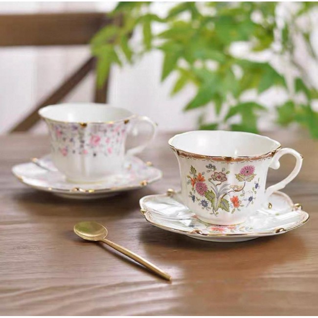 فنجان و صحن سيراميك فاخر بتصاميم الورود الريفيه5835 متوفر 5 اشكال فنجان و صحن سيراميك فاخر بتصاميم الورود الريفيه5835 متوفر 5 اشكال