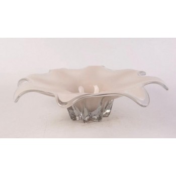 صحن تقديم زجاج مودرن بتصميم الورد 6107