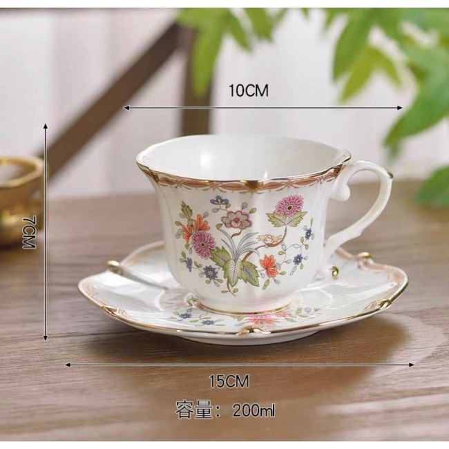 فنجان و صحن سيراميك فاخر بتصاميم الورود الريفيه5835 متوفر 5 اشكال فنجان و صحن سيراميك فاخر بتصاميم الورود الريفيه5835 متوفر 5 اشكال