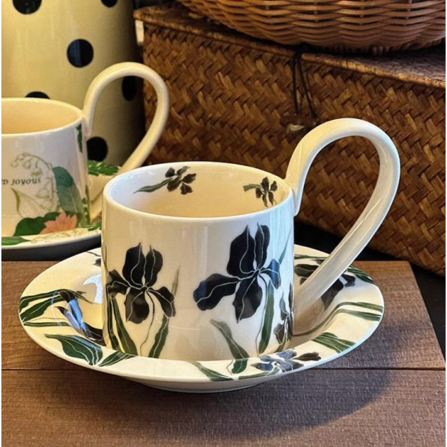 فنجان قهوه وصحن سيراميك بتصميم اوربي 7381 فنجان قهوه وصحن سيراميك بتصميم اوربي 7381