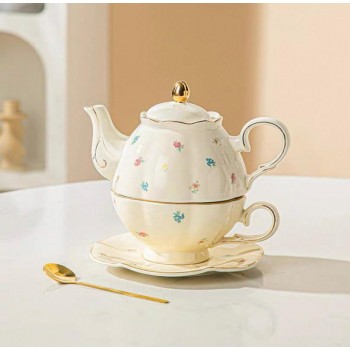 ابريق وكوب سيراميك فاخر بتصميم اوربي6632