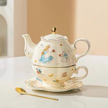 ابريق وكوب سيراميك فاخر بتصميم اوربي6634