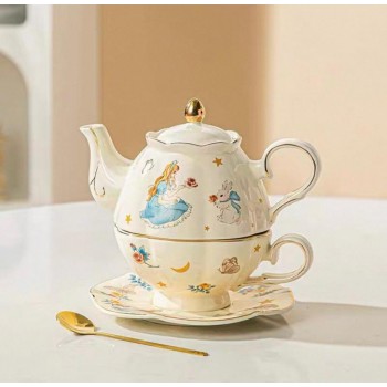 ابريق وكوب سيراميك فاخر بتصميم اوربي6634