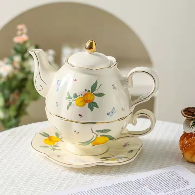 ابريق وكوب سيراميك فاخر بتصميم اوربي6633