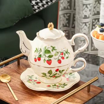 ابريق وكوب سيراميك فاخر بتصميم اوربي 6631