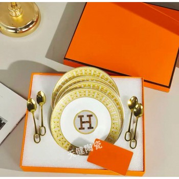 طقم صحن هرمز سيراميك فاخر 4 صحنL7394