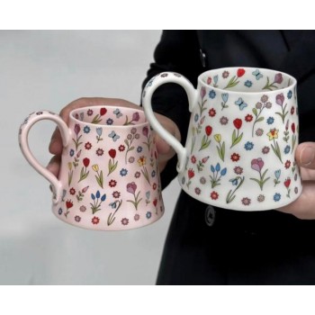 كوب سيراميك بتصميم اوربي متوفر 3 الاوان 7354