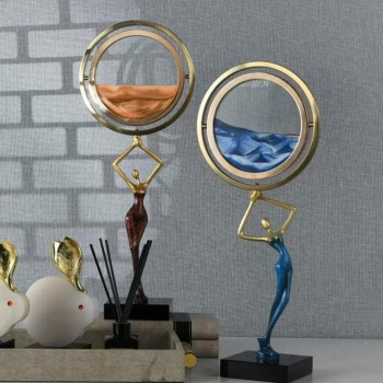 ساعه رمليه بتصميم شخصيه مثالي ديكور المنزل متوفر لونين 5948