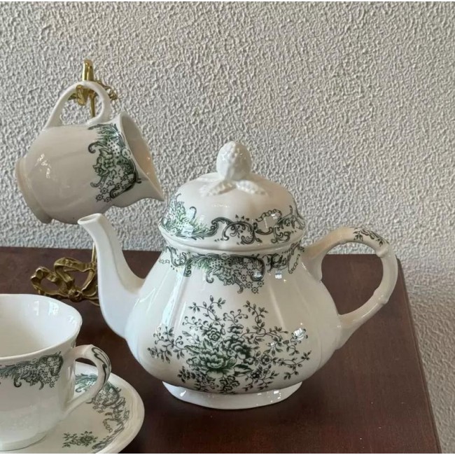 طقم شاي بورسلان نمط فرنسي طقم شاي بورسلان نمط فرنسي