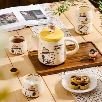 طقم ابريق شاي شخصية كرتون سنوبي L7078