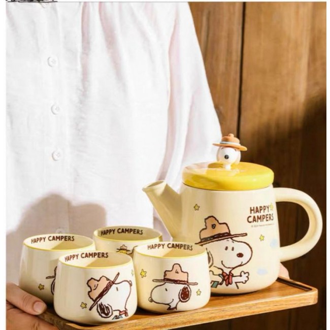 طقم ابريق شاي شخصية كرتون سنوبي L7078 طقم ابريق شاي شخصية كرتون سنوبي L7078