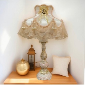 وحده اضاءه تيبل لامب بتصميم ريفي سيراميك 7797