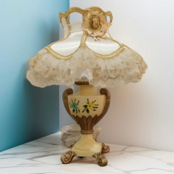 وحده اضاءه تيبل لامب بتصميم ريفي سيراميك 7798