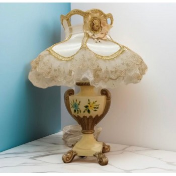 وحده اضاءه تيبل لامب بتصميم ريفي سيراميك 7798
