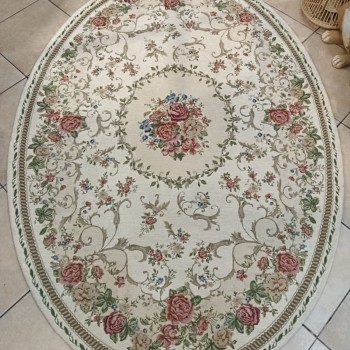 سجادة فاخرة بنقوش زهور ريفية بقاعدة غير قابل للانزلاق160cm*230cm  2541