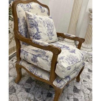 كرسي فاخر مصنوع من خشب البلوط وأجود أنواع الأقمشة 256143