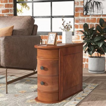 طاولة جانبية خشب بني فاخرة عالية الجودة 7995