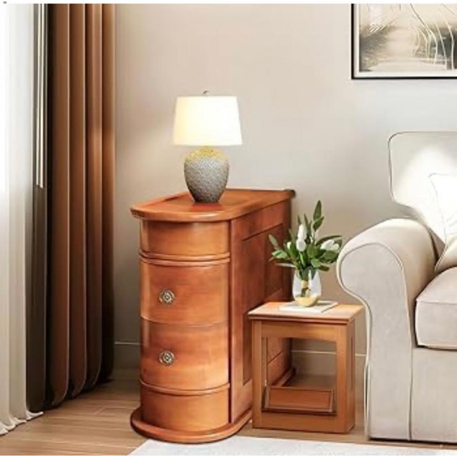 طاولة جانبية خشب بني فاخرة عالية الجودة 7995 طاولة جانبية خشب بني فاخرة عالية الجودة 7995