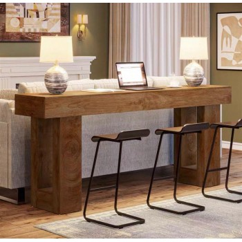 طاولة كونسول جداري خشب طبيعي على طراز الأمريكي -7994