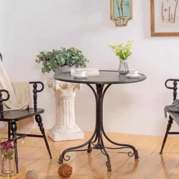 طاولة طعام حديقة مستديره معدن تصميم فرنسي 6760