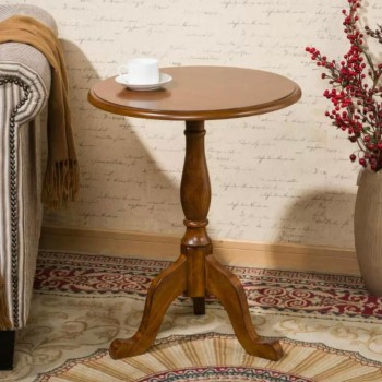 طاولة جانبية خشب طبيعي تصميم كلاسيك أوربي7901