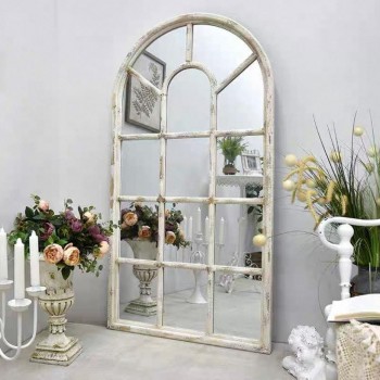 مرايا أرضية خشب معتق أبيض تصميم ريفي أوربي 6767