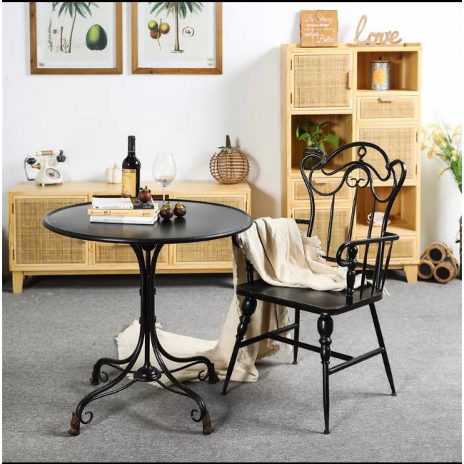 كرسي حديقة معدن مشغول يدويا على طراز الفرنسي  6761