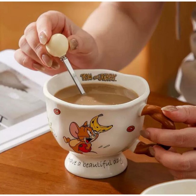 كوب قهوة سيراميك تصميم ديزني متوفر 3 اللوان 7057