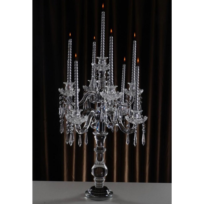 شمعدان ملكي كريستال زجاج8 أذرع فاخر 7915