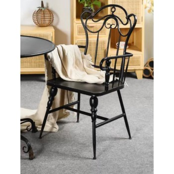 كرسي حديقة معدن مشغول يدويا على طراز الفرنسي  6761