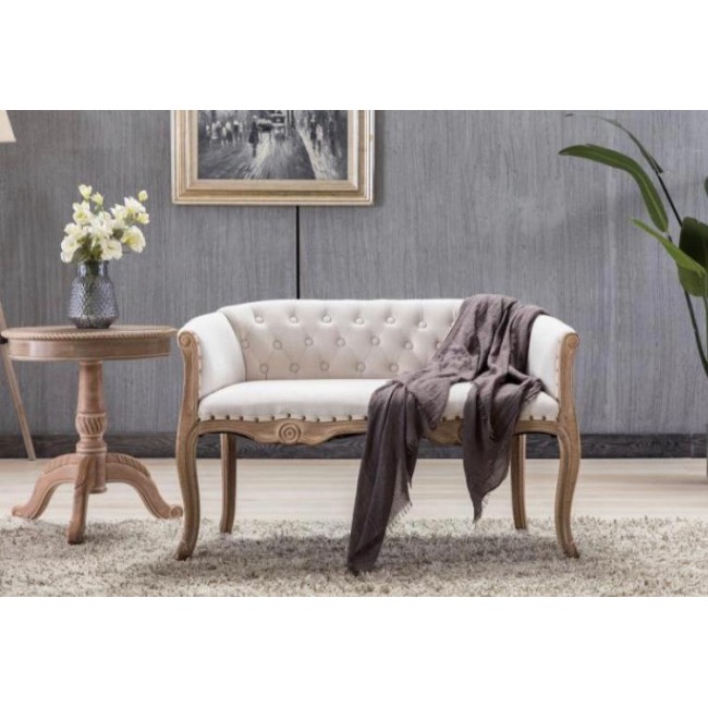 طاولة جانبية خشب طبيعي حفر كلاسيك 8023