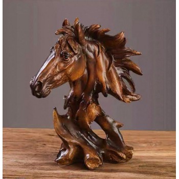 تحفة حصان فايبر مثالي لديكور المنزل 8015