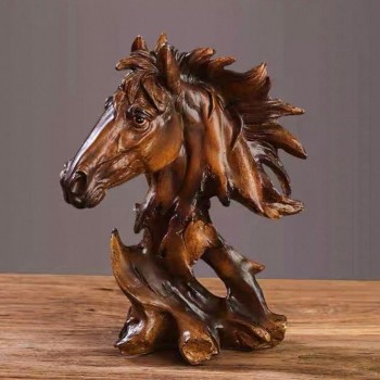 تحفة حصان فايبر مثالي لديكور المنزل 8015
