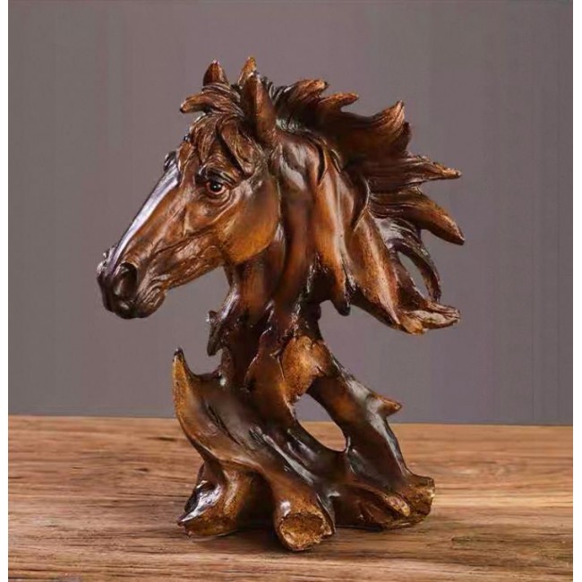تحفة حصان فايبر مثالي لديكور المنزل 8015