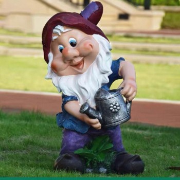 تحفة قزم سنو وايت حامل ابريق مثالي للحديقة الخارجية 6021