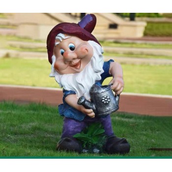 تحفة قزم سنو وايت حامل ابريق مثالي للحديقة الخارجية 6021