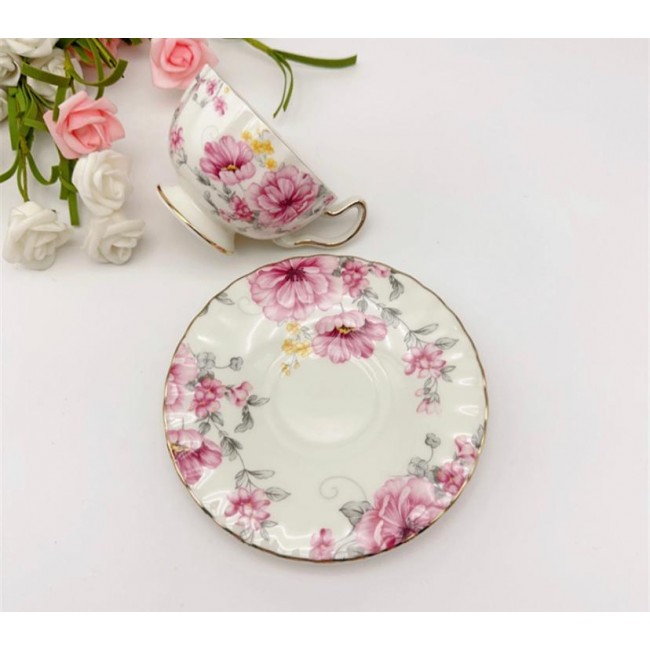 طقم فنجان قهوة سيراميك فاخر 12قطعة 7985