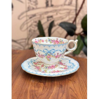 كوب وصحن شاي انجليزي سيرميك فاخرL7979