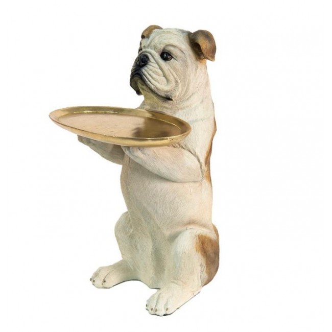 تحفة كلب مع صينية أرتفاع 48سم 7038 تحفة كلب مع صينية أرتفاع 48سم 7038