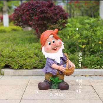 تحفة قزم سنو وايت فايبر ملائم للحديقة خارجيه 6020