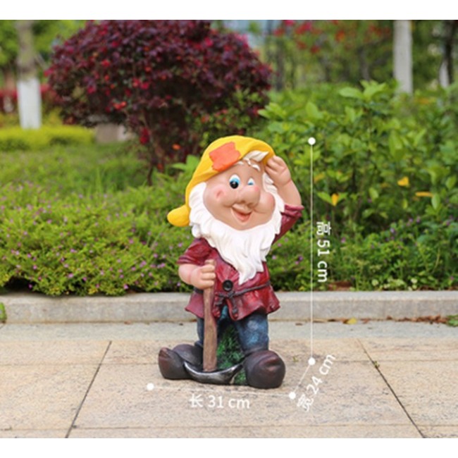 تحفة قزم سنو وايت فايبر مثالي للحديقة الخارجية 6022 تحفة قزم سنو وايت فايبر مثالي للحديقة الخارجية 6022