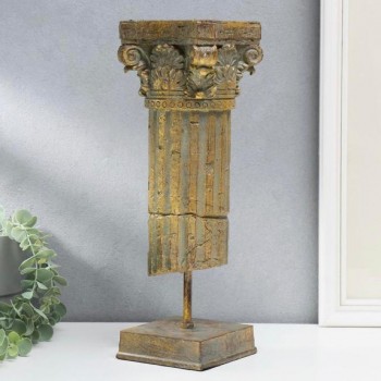 تحفة عمود رماني ذهبي معتق مثالي ديكور منزل 7041