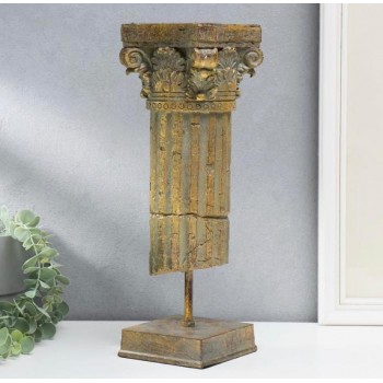 تحفة عمود رماني ذهبي معتق مثالي ديكور منزل 7041