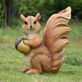 تحفة سنجاب فايبر مثالي للحديقة الخارجية حجم صغير برتفاع 50سم  6013