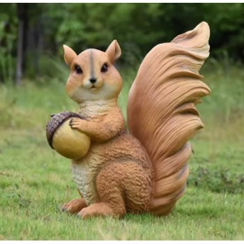 تحفة سنجاب فايبر مثالي للحديقة الخارجية حجم صغير برتفاع 50سم  6013