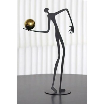 تحفة معدن فن تجريدي أبداعي مثالي ديكور المنزل